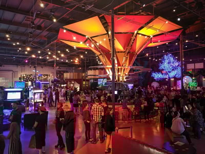 A high-tech arcade enters the hospitality biz