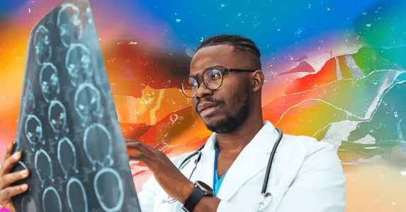 doctor reviewing scans