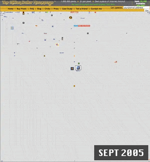 alex tew million dollar homepage