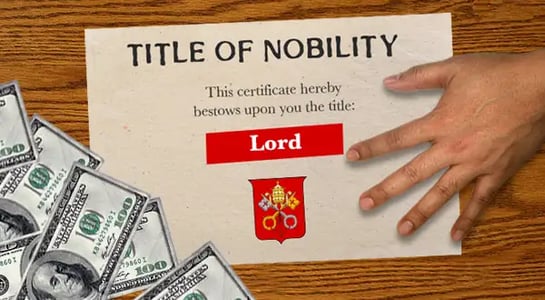 The big business of nobility titles