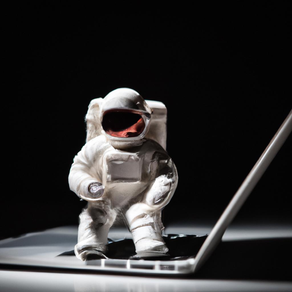 Astronaut on a laptop
