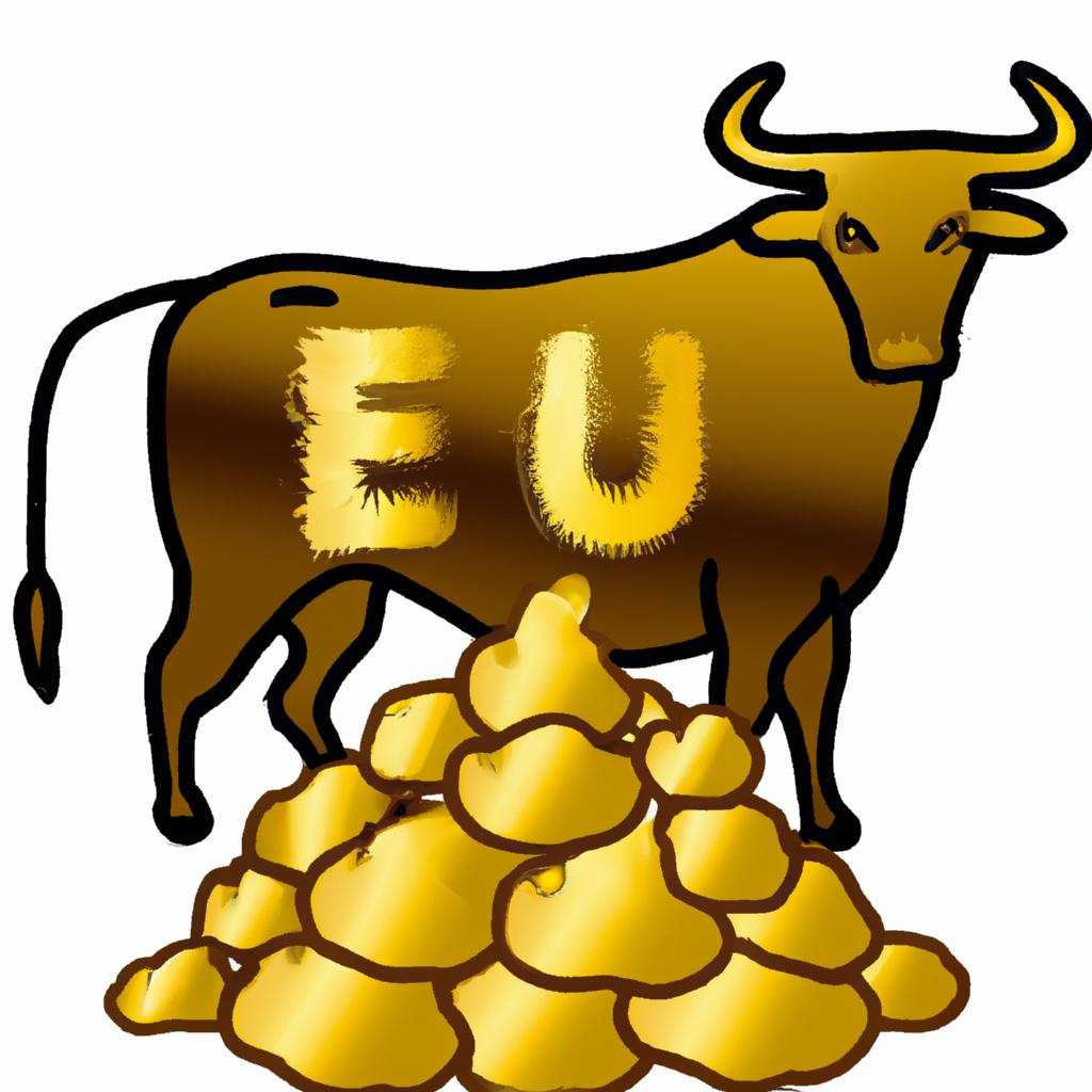 Bull with golden poo crossed out