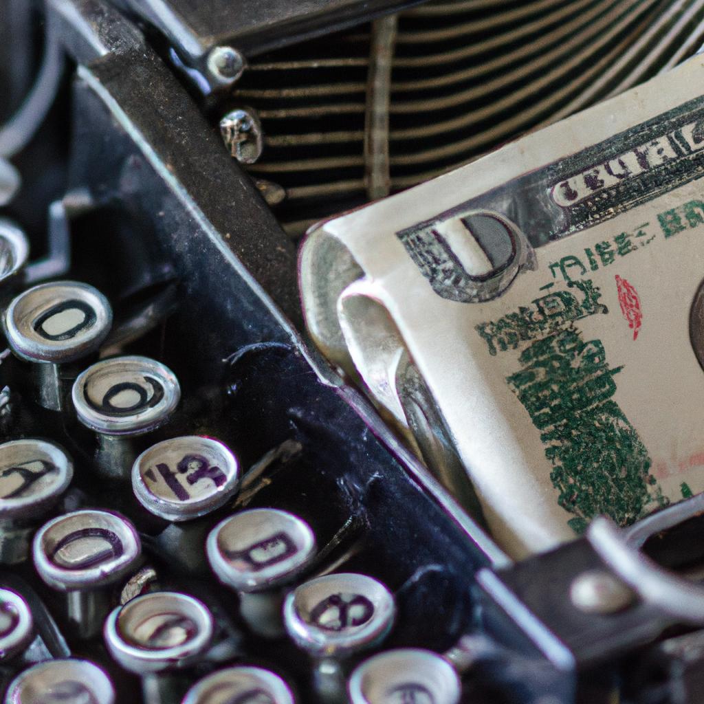 Typewriter printing money